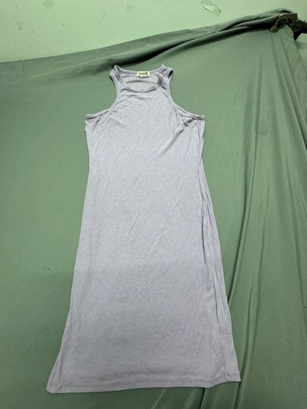 Madra Racerback Ribbed Midi Dress Size L Light Purple